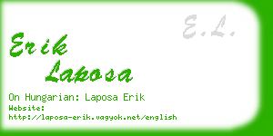 erik laposa business card